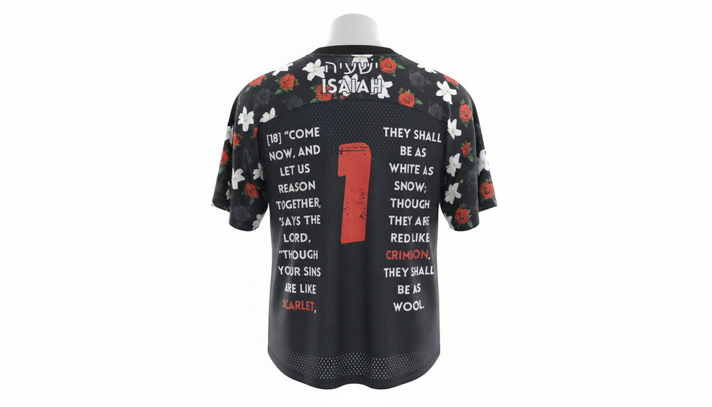 Scarlet x Grace : Oversized Football Jersey - BLACKOUT