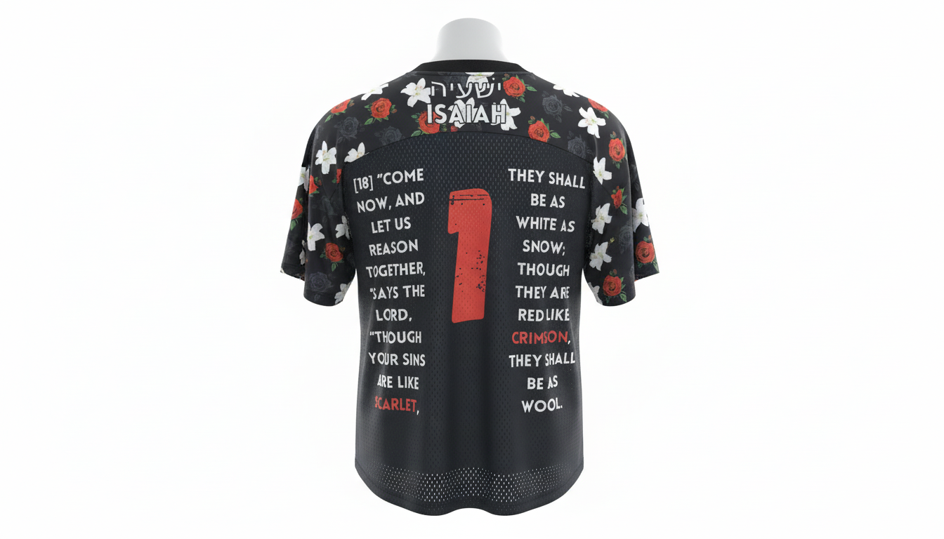 Scarlet x Grace : Oversized Football Jersey - BLACKOUT