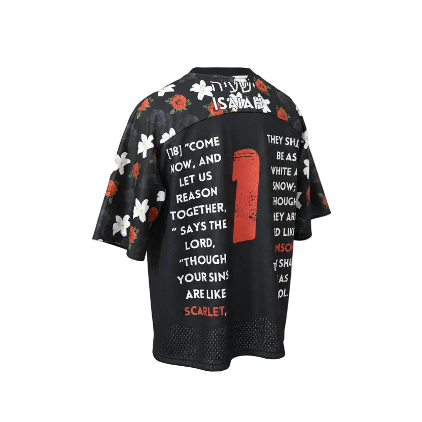 Scarlet x Grace : Oversized Football Jersey - BLACKOUT